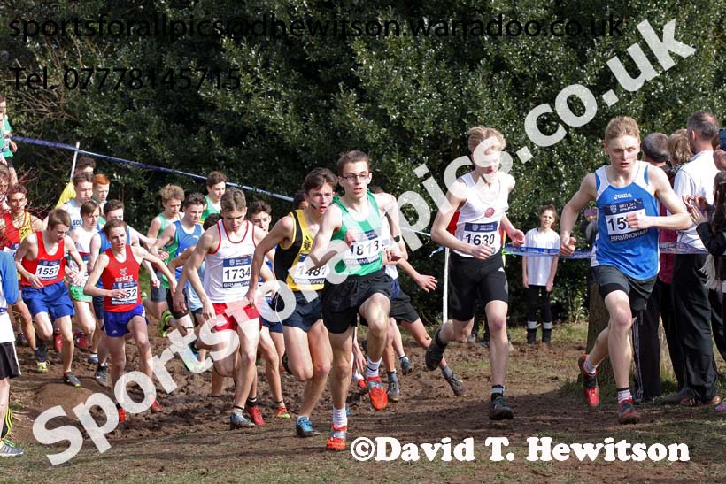Boys under-15s 2016 Inter Counties Cross Country Champs. and Cross Challenge Final, Cofton Park, Birmingham. Photo: David T. Hewitson/Sports for All Pics